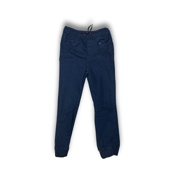 Steves Jeans Jogger-Style Fit Navy Blue Size 6(L) Elastic Waist Cotton Blend Kid - Picture 2 of 4